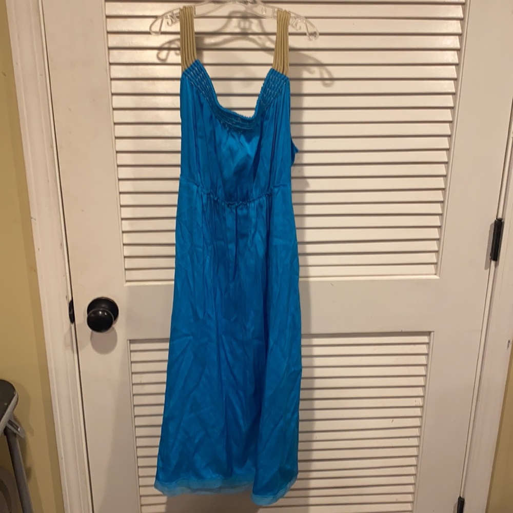 EUC Elie Tahari size 12 blue silk and elastane dress - Picture 6 of 6